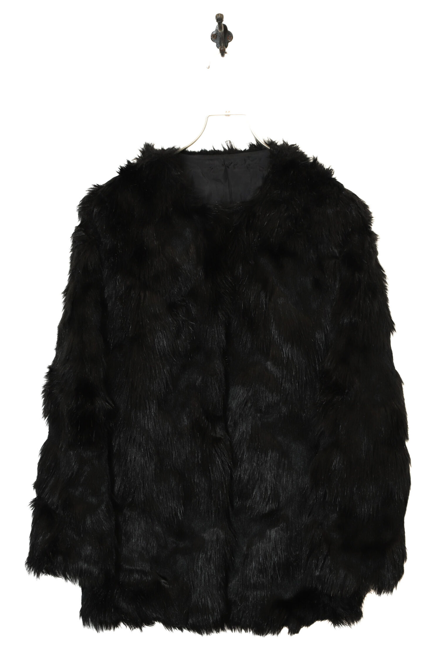 VINTAGE FAKE FUR COAT/M