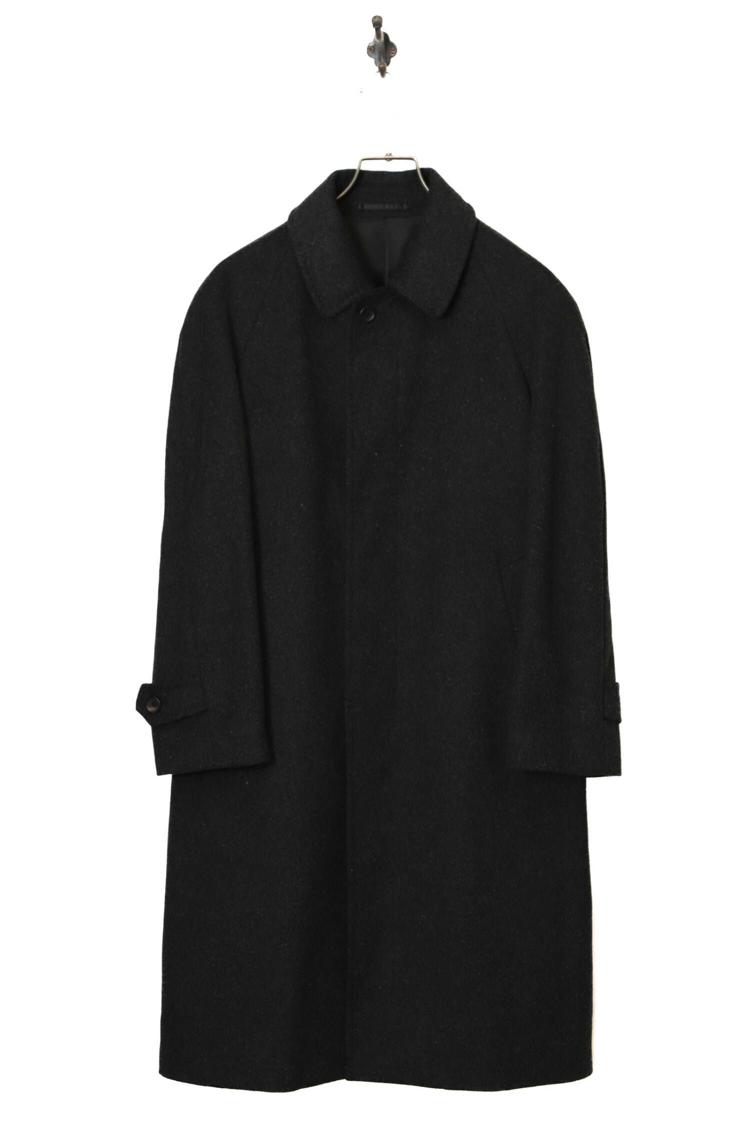 VINTAGE CASHMERE WOOL CONVERTIBLE COLLAR COAT/L