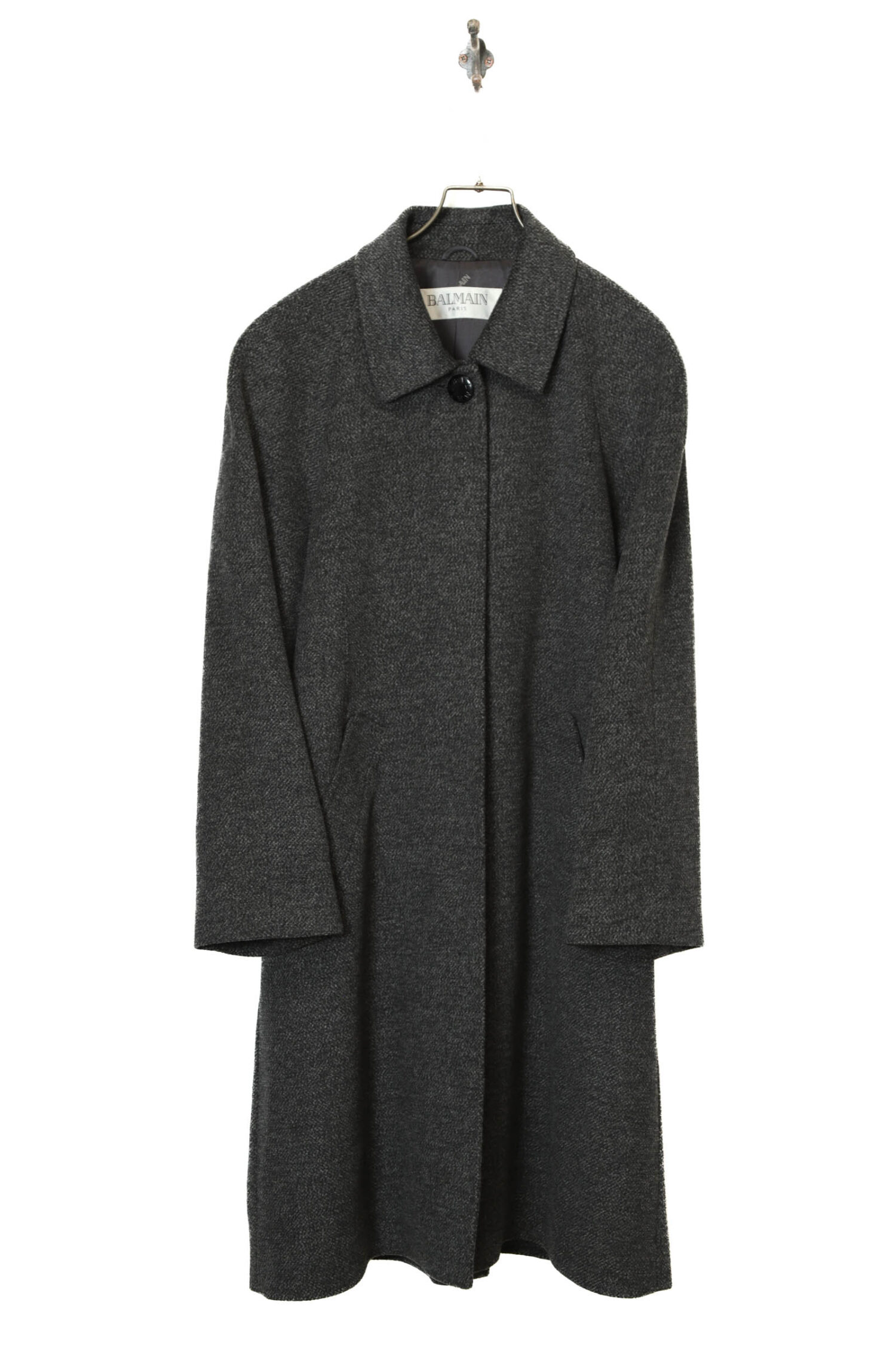 USED BALMAIN CASHMERE WOOL COAT/L