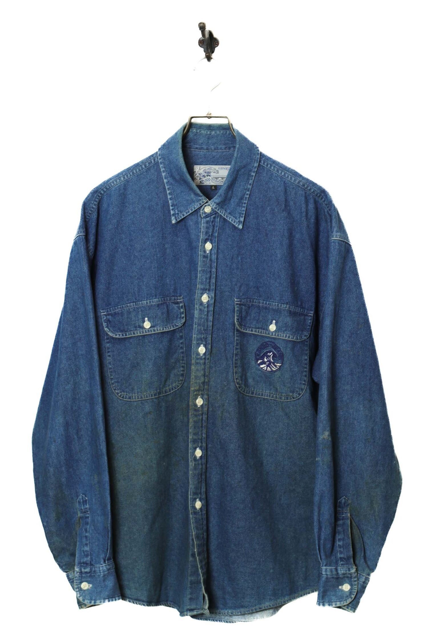 USED KENZO CHAMBRAY SHIRT/L