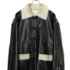 VINTAGE FAKE LEATHER BOA JACKET/XL