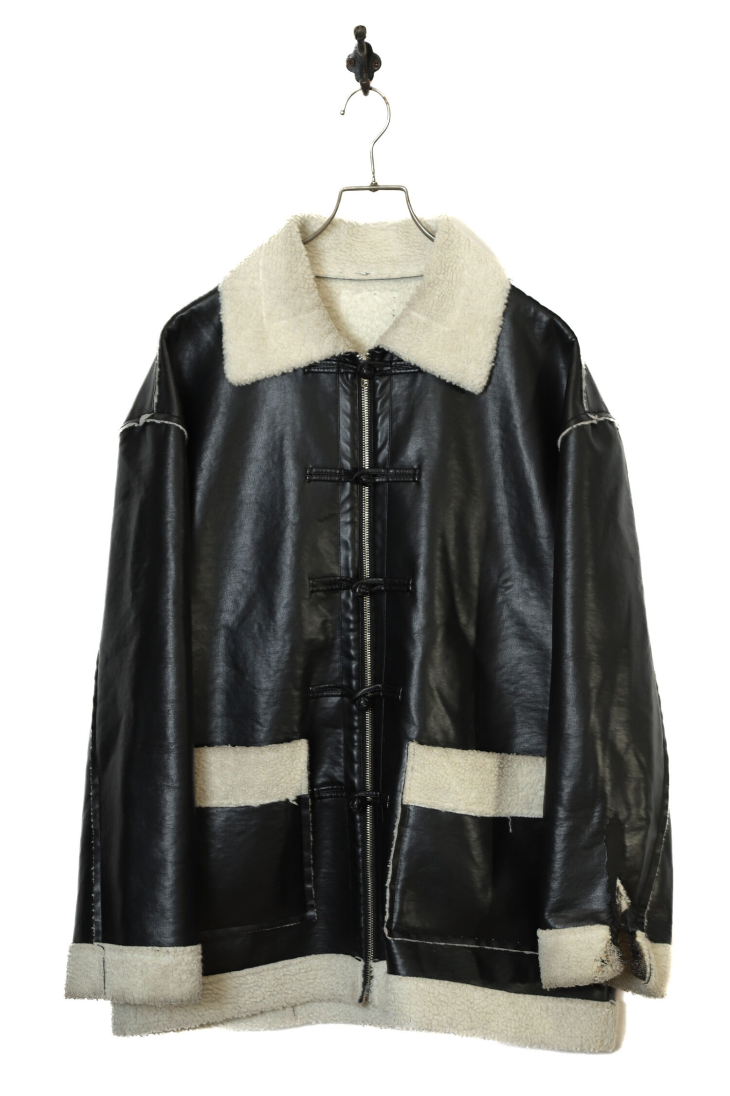 VINTAGE FAKE LEATHER BOA JACKET/XL | 古着屋FERANTRACING【公式