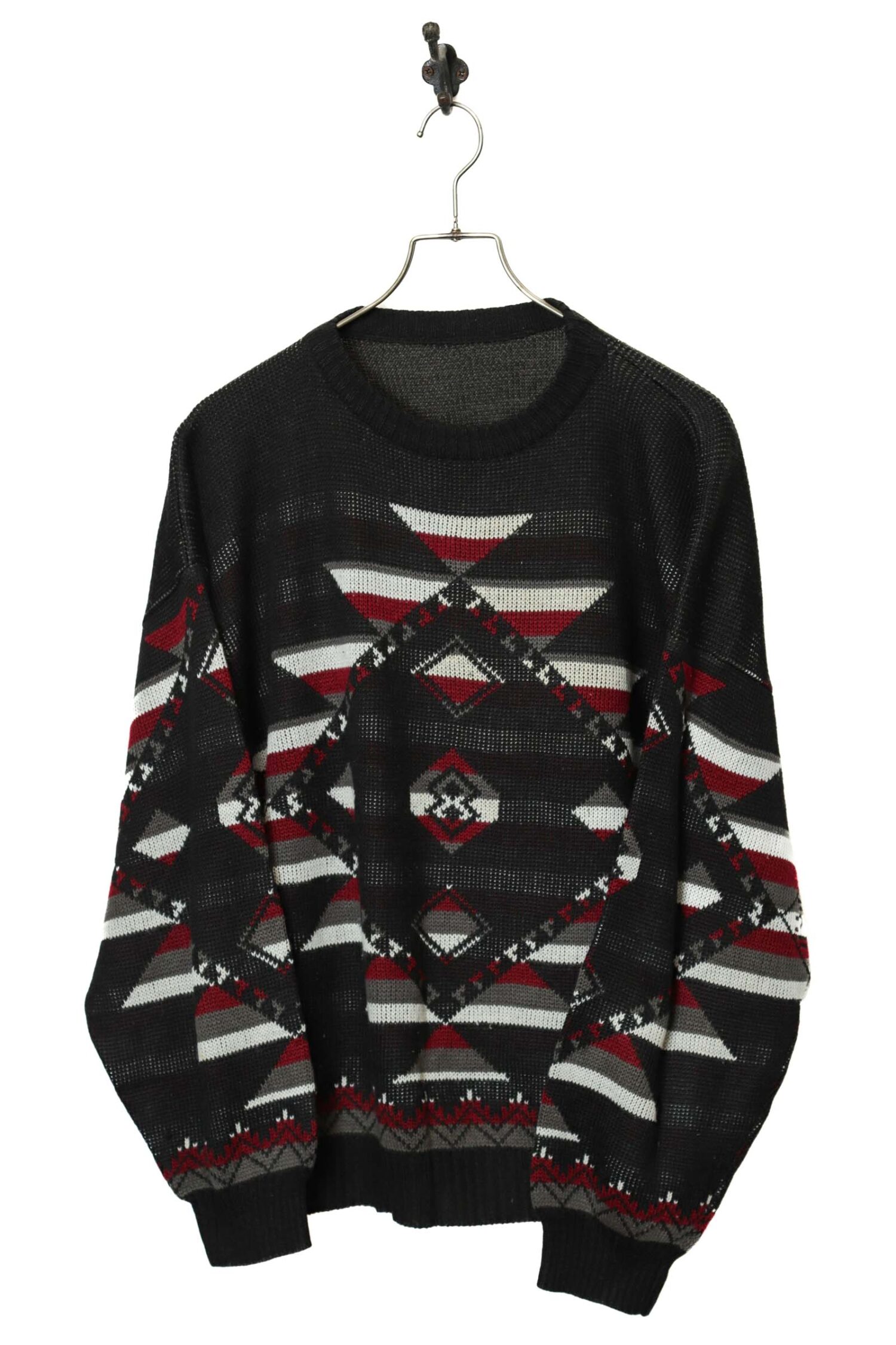 VINTAGE PATTERN KNITED SWEATER/XL