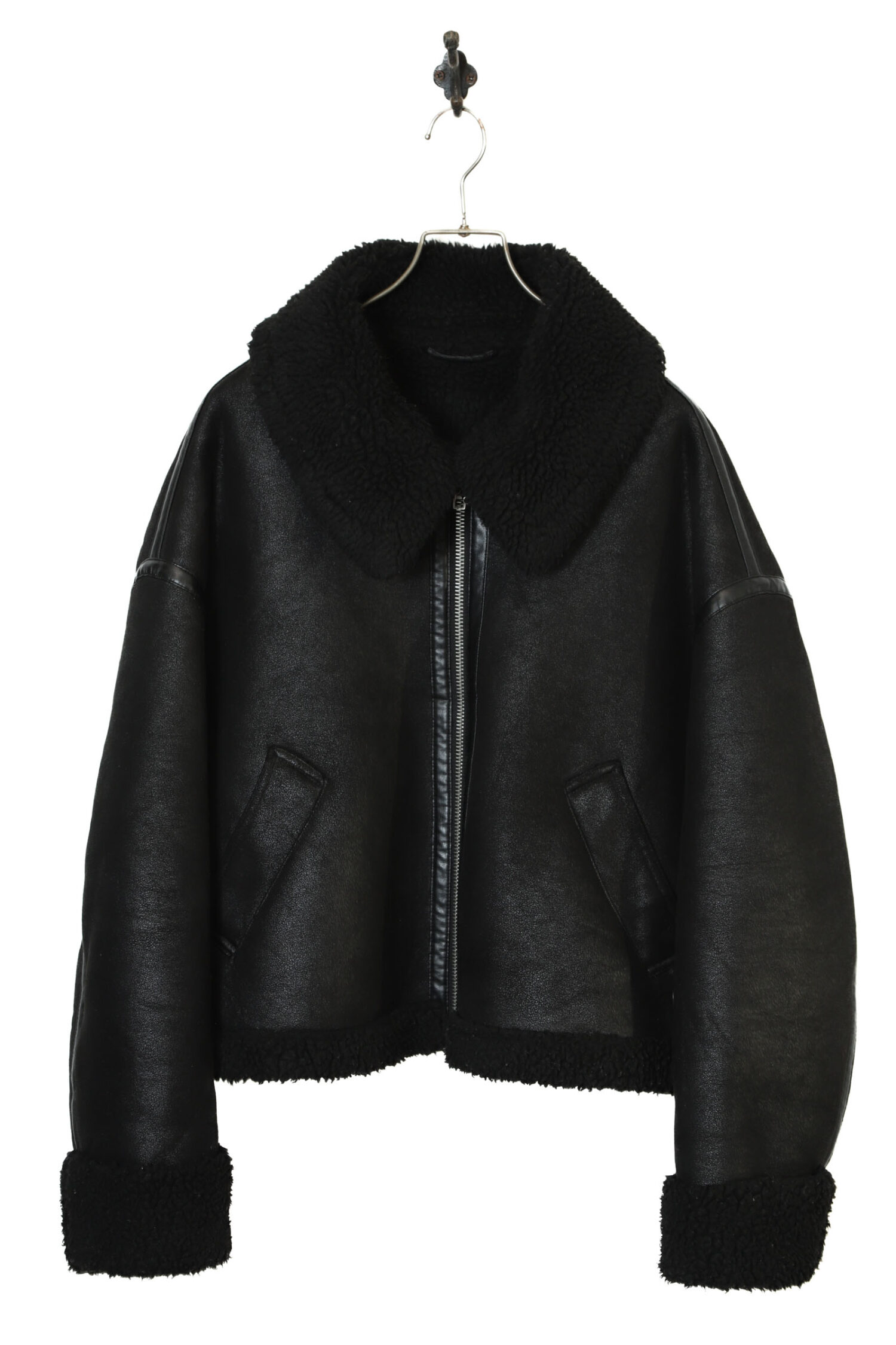 VINTAGE FAKE MOUTON BOA JACKET/XL