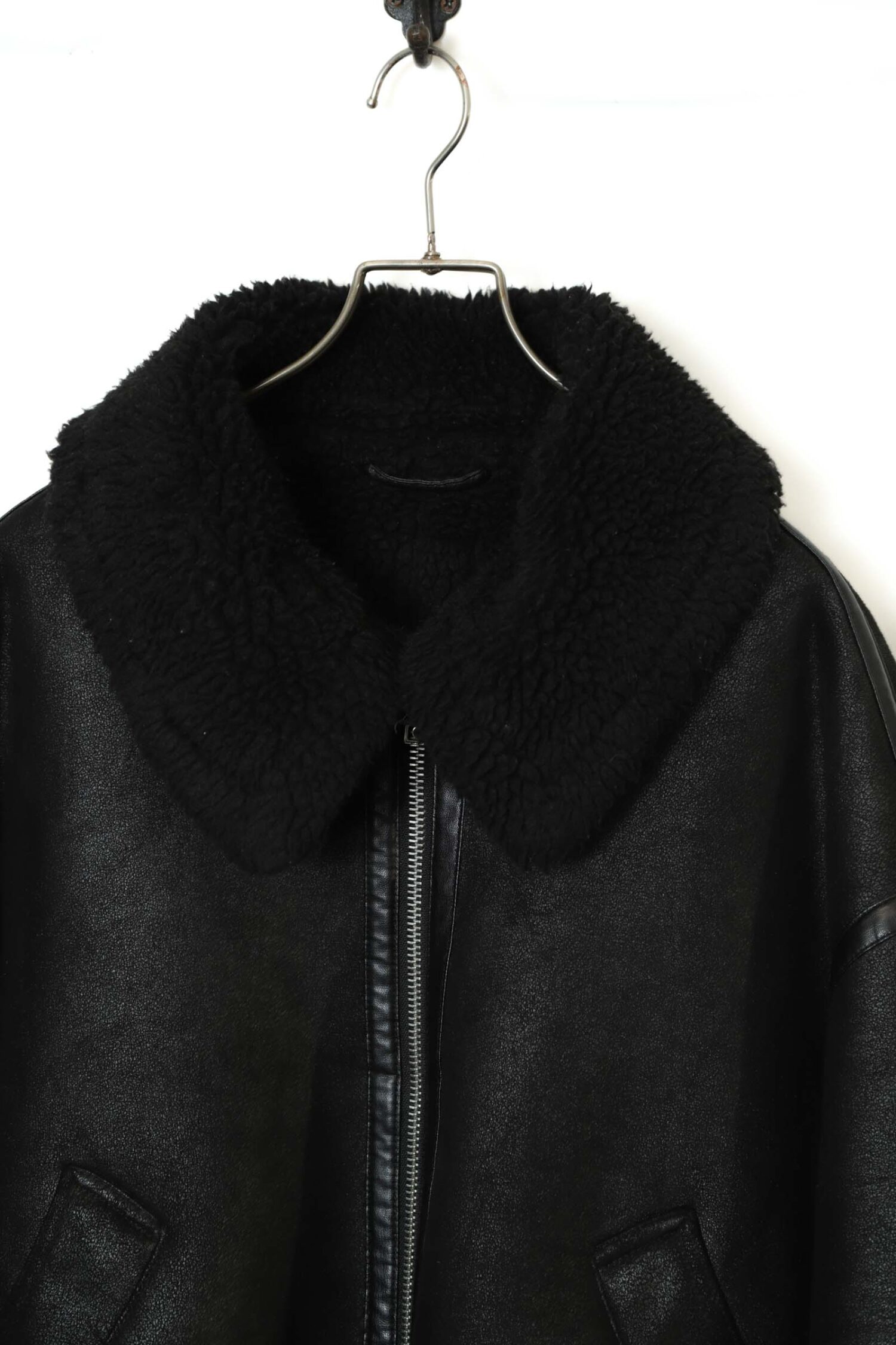 Alternative view of VINTAGE FAKE MOUTON BOA JACKET/XL