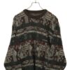 VINATGE PATTERN KNITED SWEATER/M