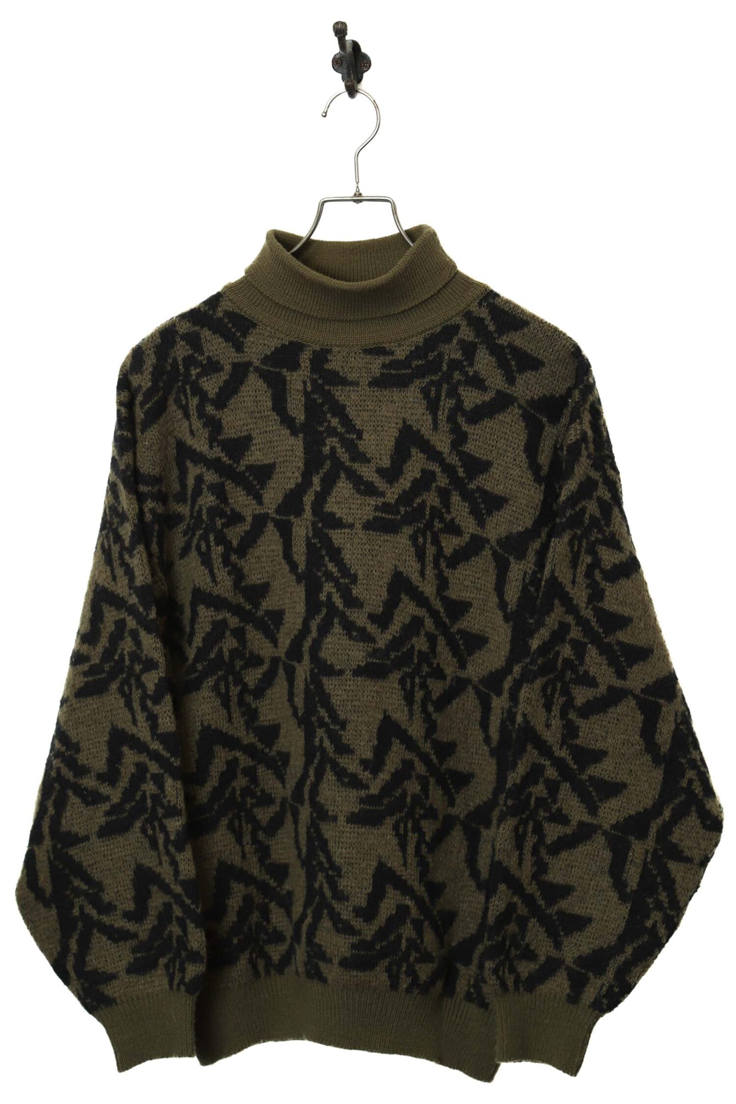VINATGE PATTERN KNITED SWEATER/L