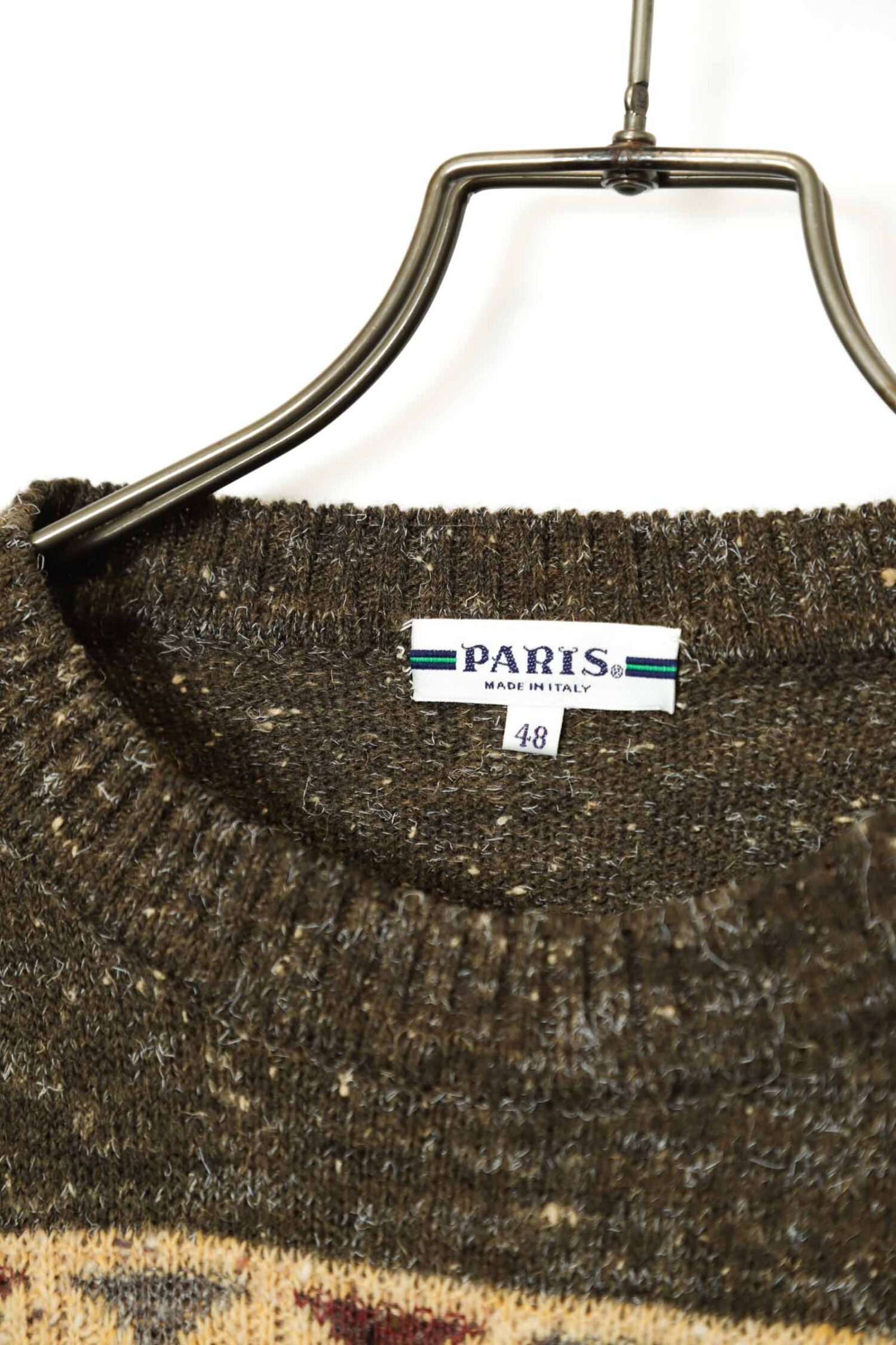 Alternative view of VINTAGE PATTERN KNITED SWEATER/MADE IN ITALY/L