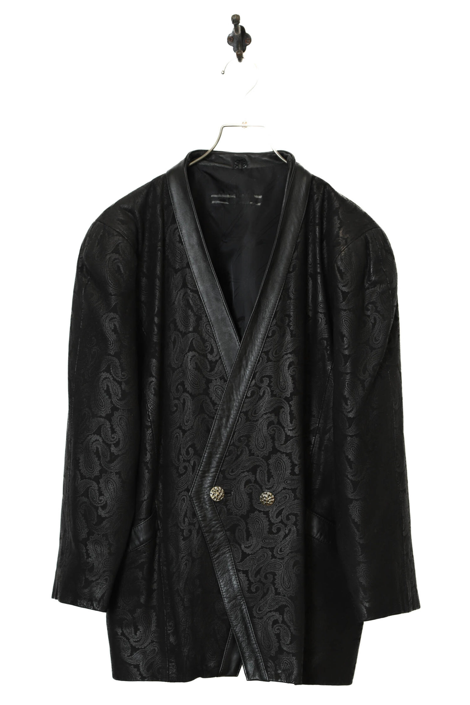 VINTAGE PRINTED LEATHER JACKET/M