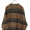VINTAGE PATTERN KNITED SWEATER/L