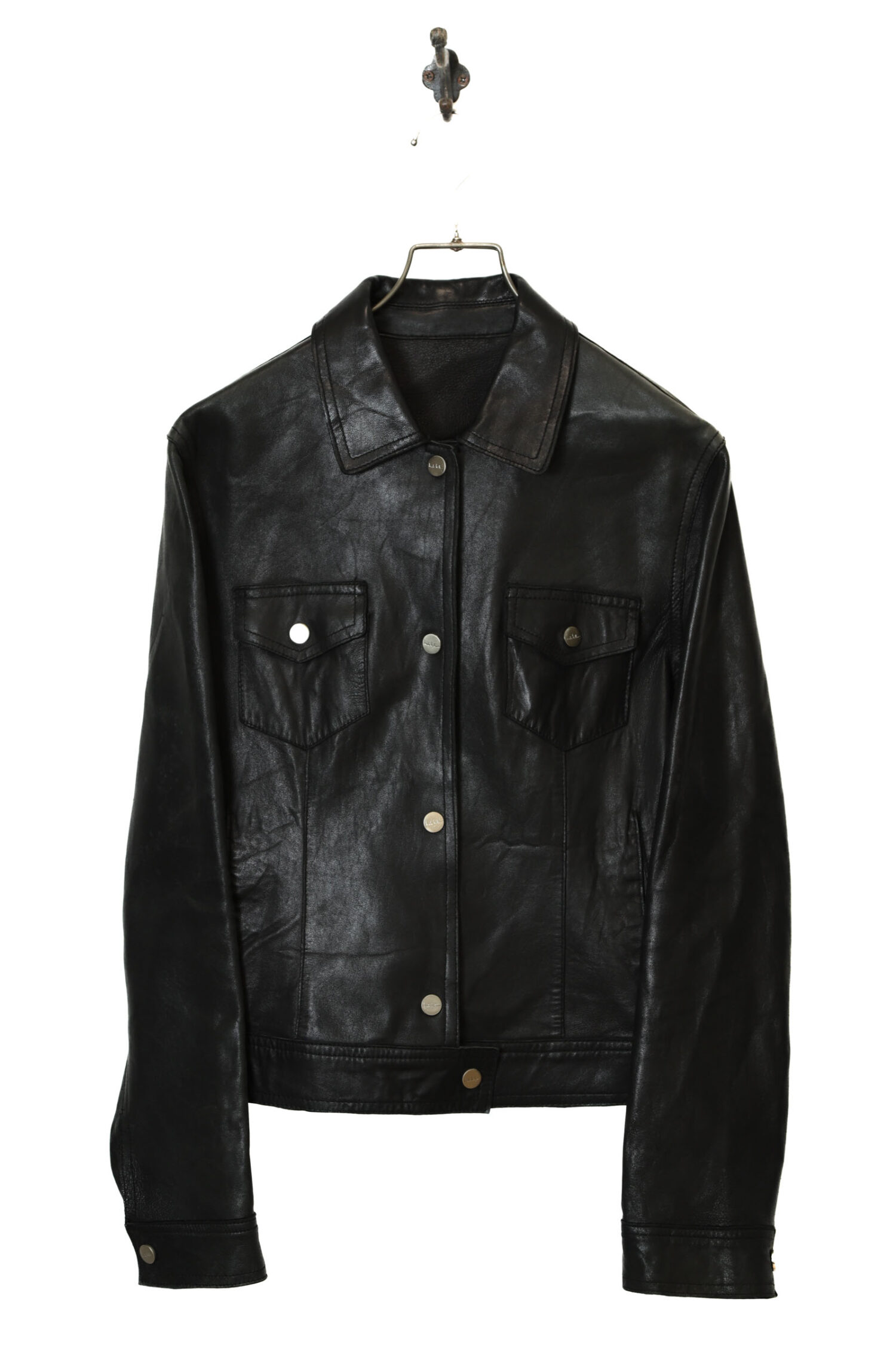 USED HICOLE HILLER LEATHER JACKET/S