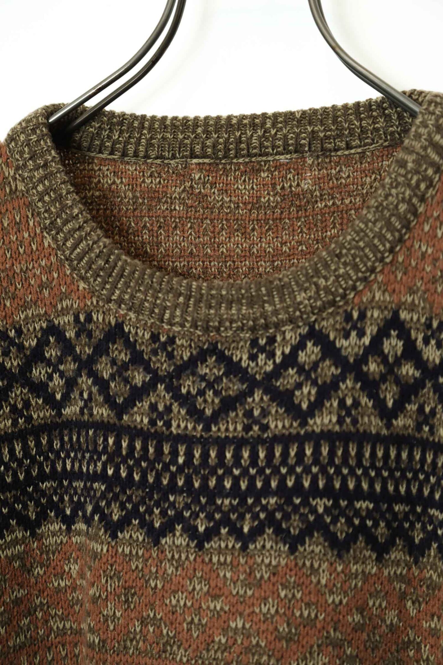 Alternative view of VINTAGE PATTERN KNITED SWEATER/L