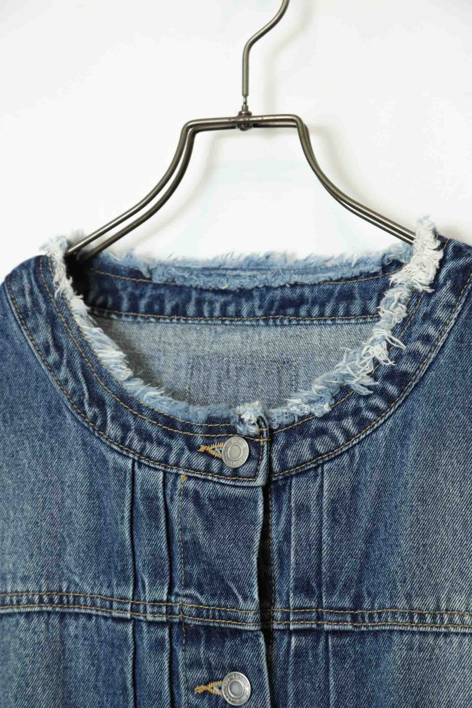Alternative view of VINTAGE NO COLLAR DENIM JACKET/XL