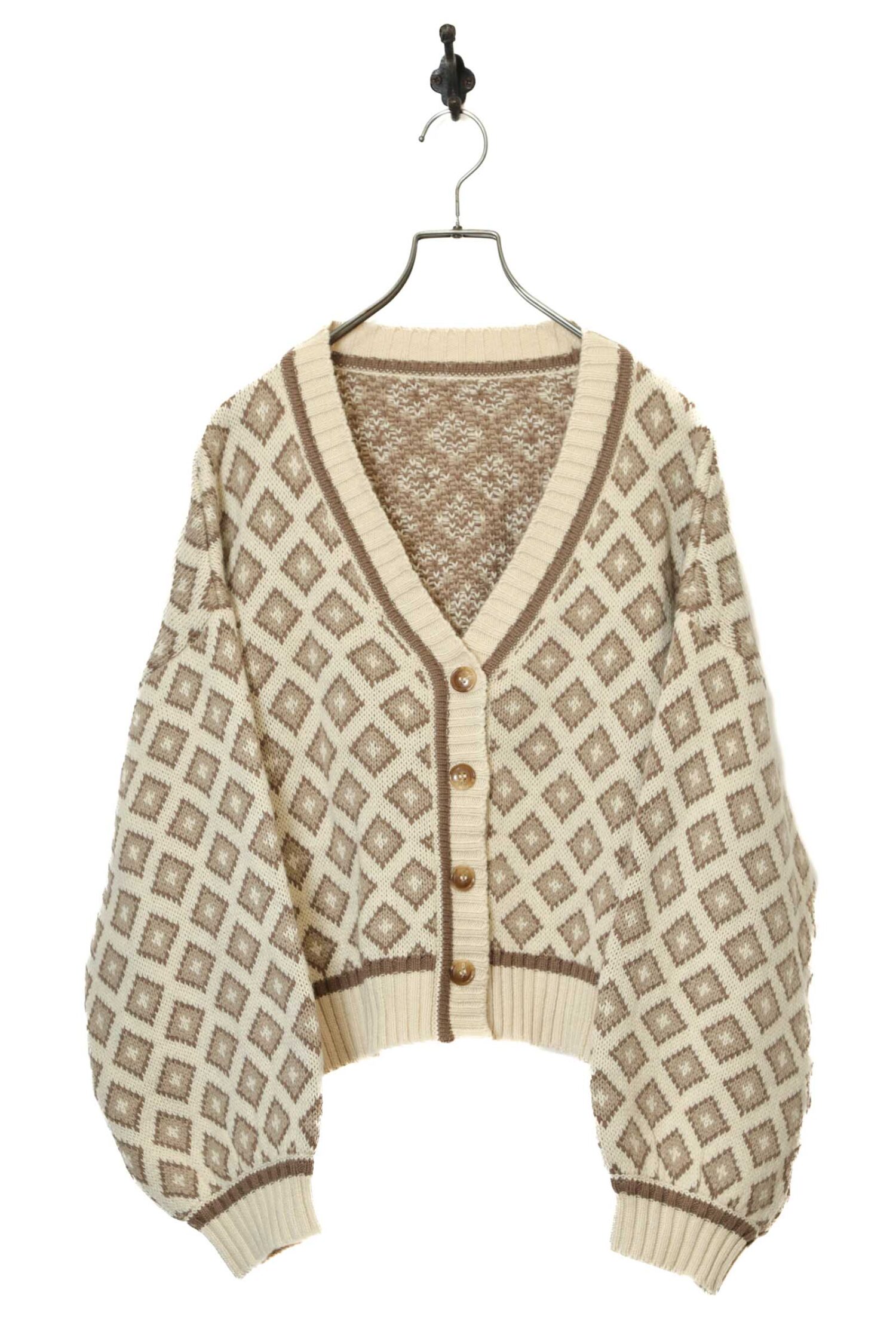 VINTAGE KNITTED CARDIGAN/XL