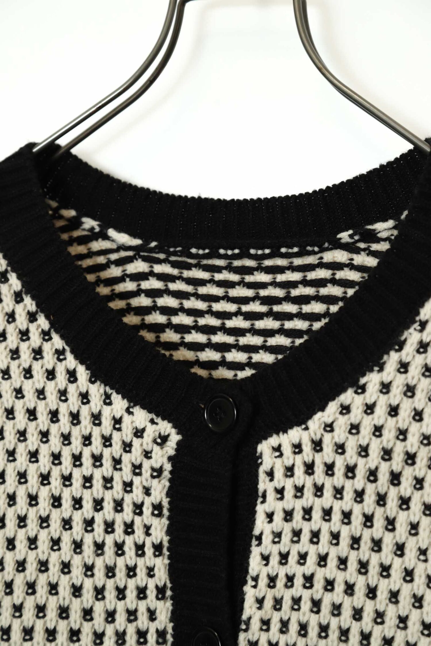 Alternative view of VINTAGE PATTERN KNITED CARDIGAN/XL