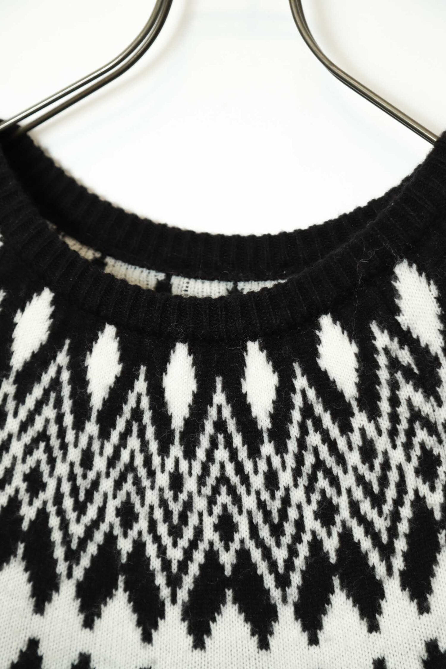 Alternative view of VINTAGE PATTERN KNITED SWEATER/L