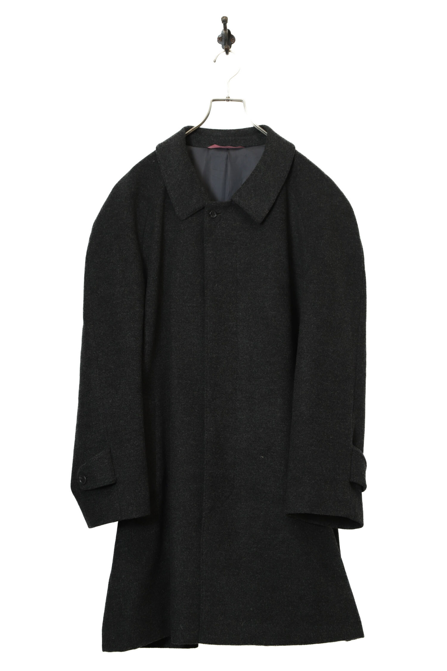 VINTAGE CASHMERE WOOL CONVERTIBLE COLLAR COAT/XL