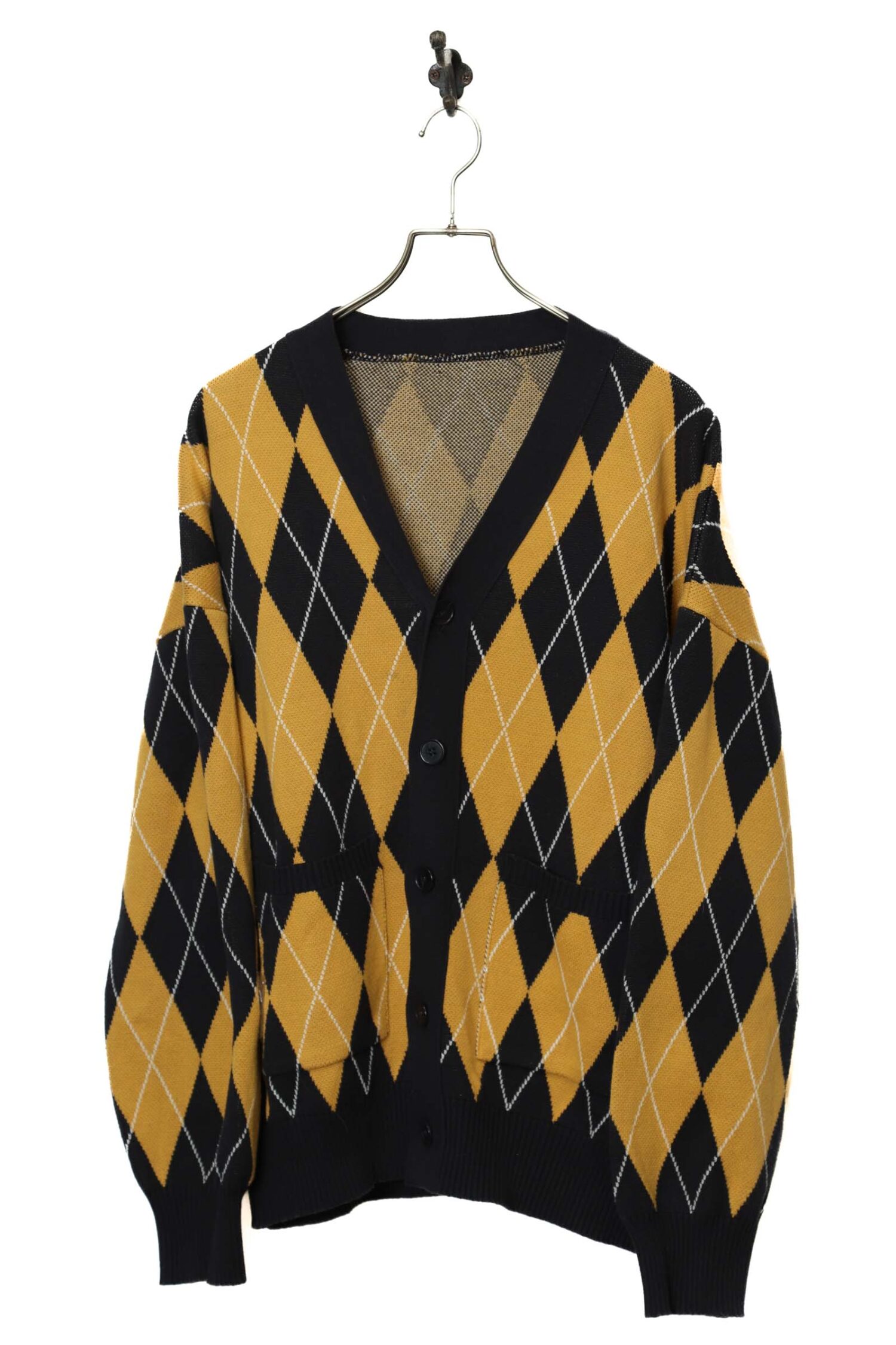VINTAGE DESIGN PATTERN KNITED CARDIGAN/XL