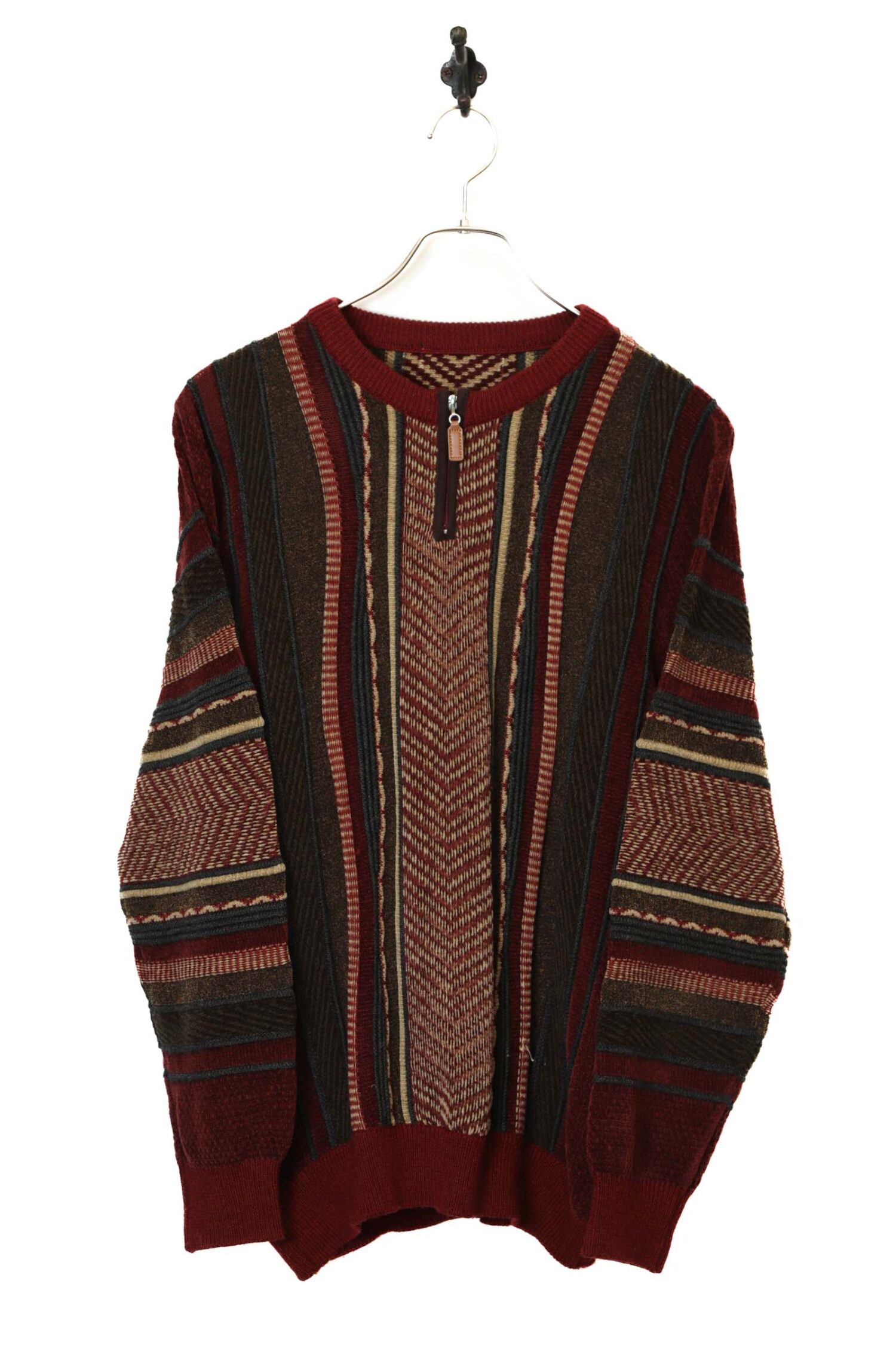 VINTAGE HALF ZIP KNITTED SWEATER/M