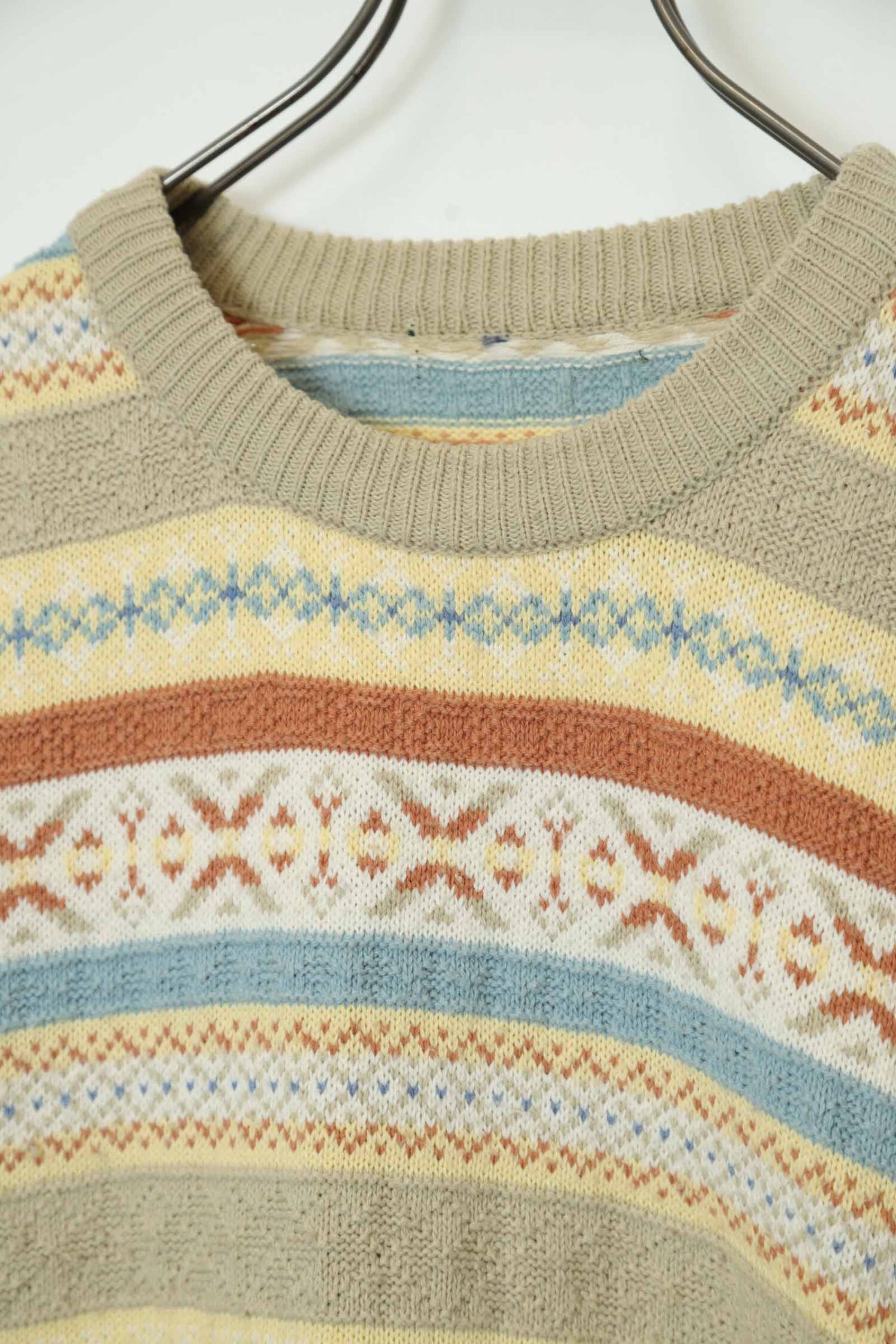 Alternative view of VINTAGE PATTERN KNITED SWEATER/L