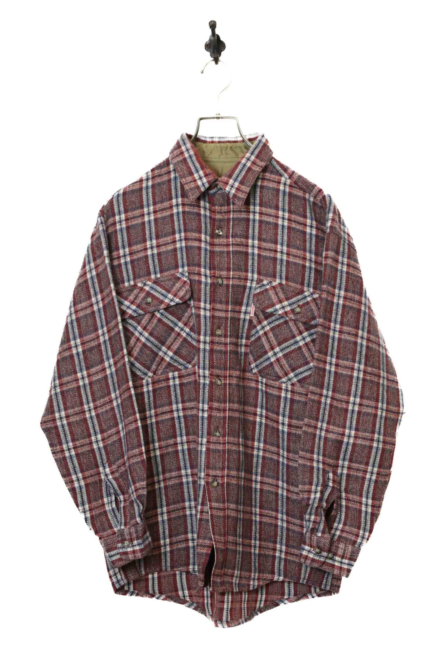 USED BUDWEISER CHECK PATTERNED SHIRT/L