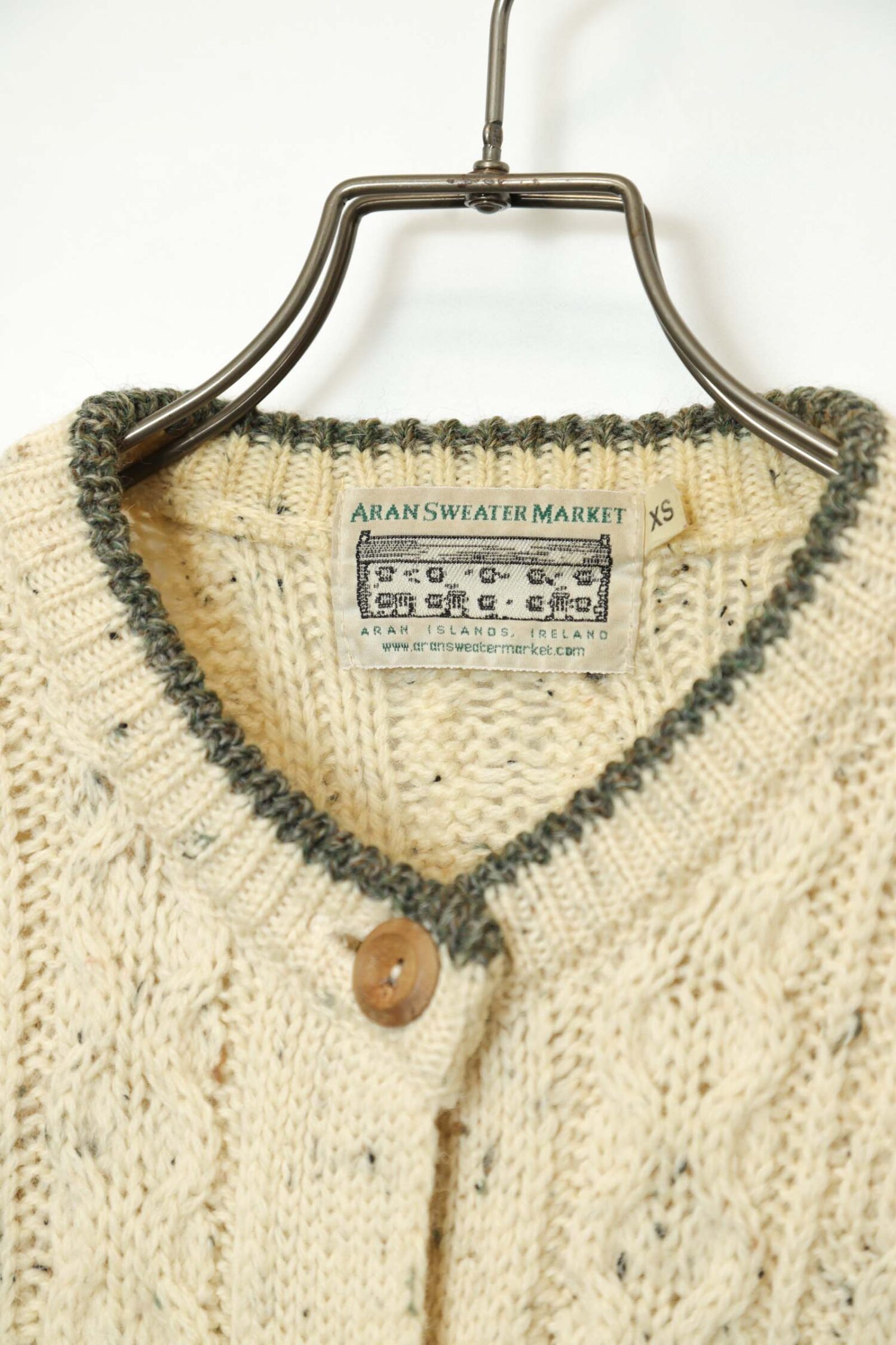 Alternative view of VINTAGE ARAN KNIT CARDIGAN/XS