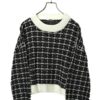 VINTAGE PATTERN SHORT KNITED SWEATER/L