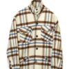VINTAGE WOOLY CHECK PATTERN STAND COLLAR JACKET/M