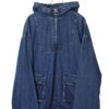 VINTAGE HALF ZIP DENIM JACKET/XL