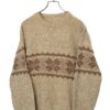 VINTAGE PATTERN KNITED SWEATER/L