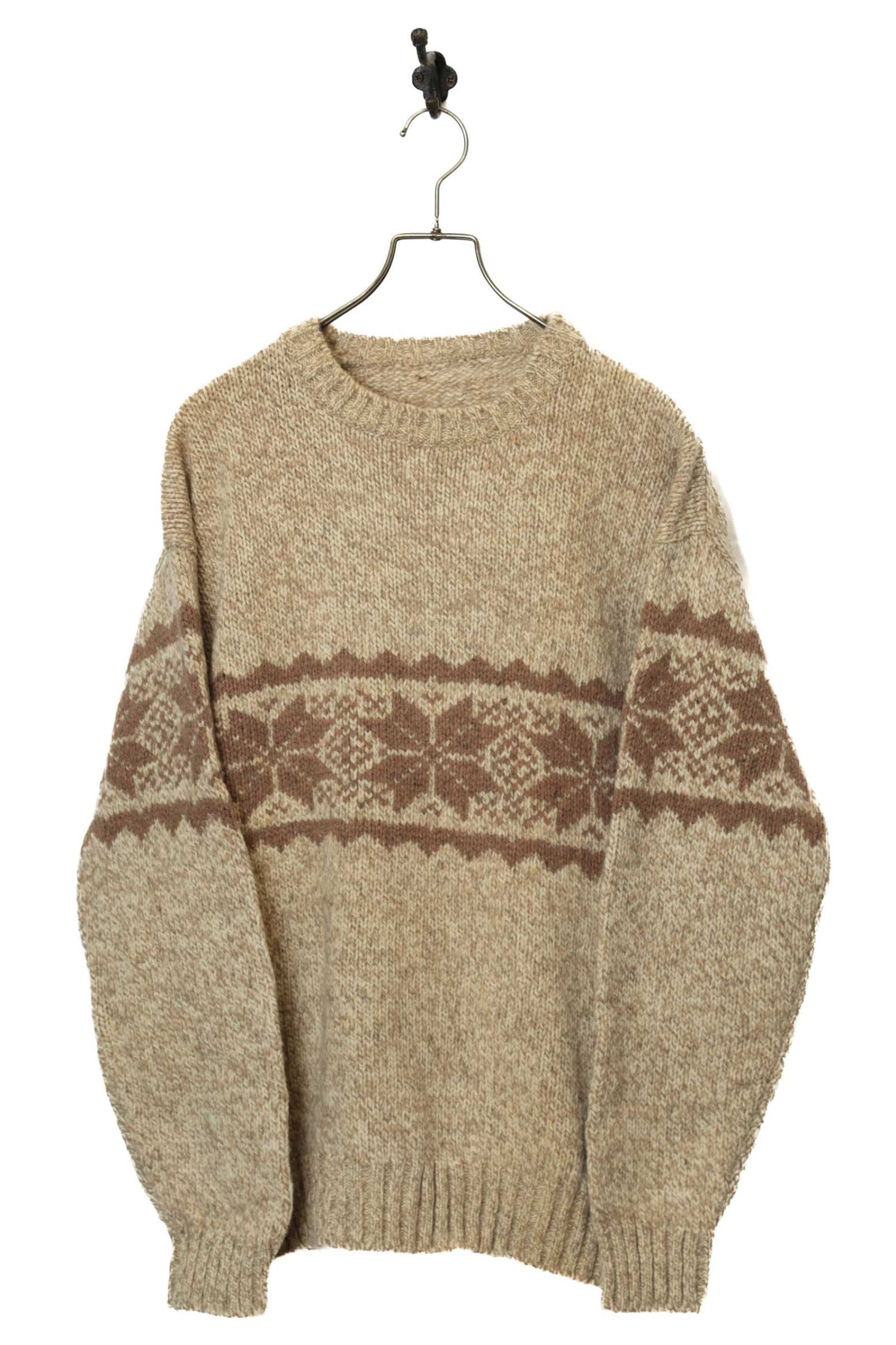 VINTAGE PATTERN KNITED SWEATER/L