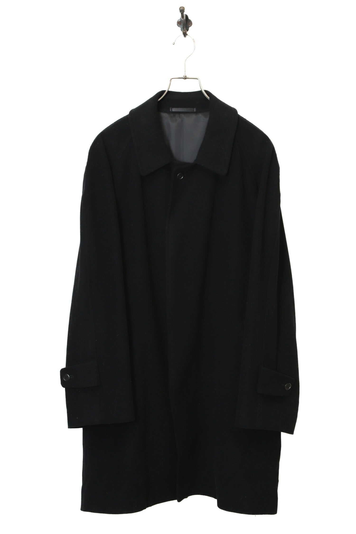 VINTAGE WOOL CONVERTIBLE COLLAR COAT/L