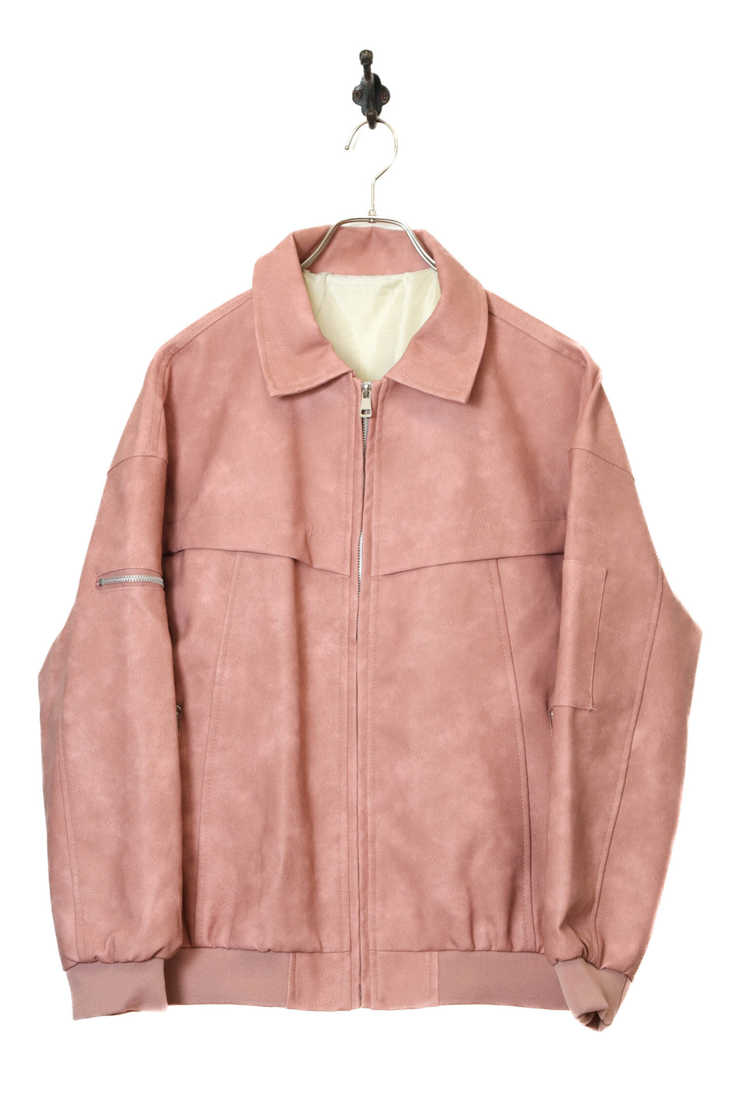 VINTAGE FAKE LEATHER JACKET/L