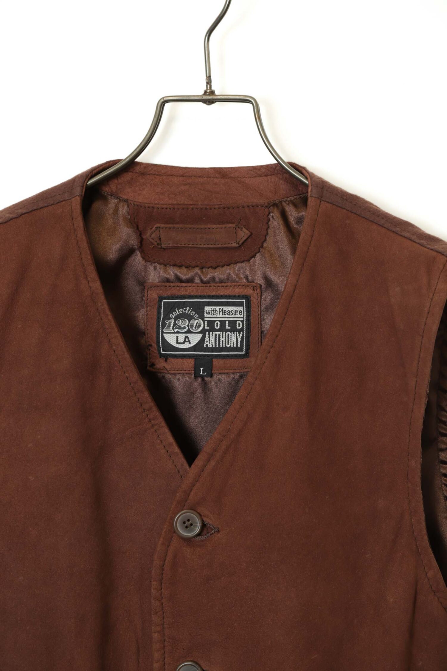 Alternative view of USED COW SUEDE VEST/M