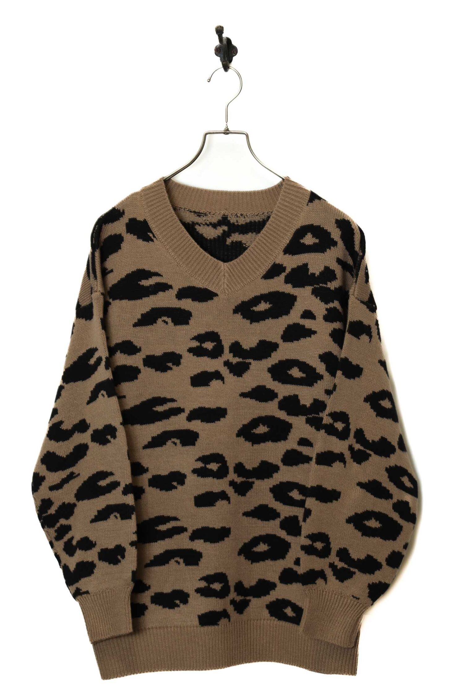VINTAGE PATTERN KNITED SWEATER/XL