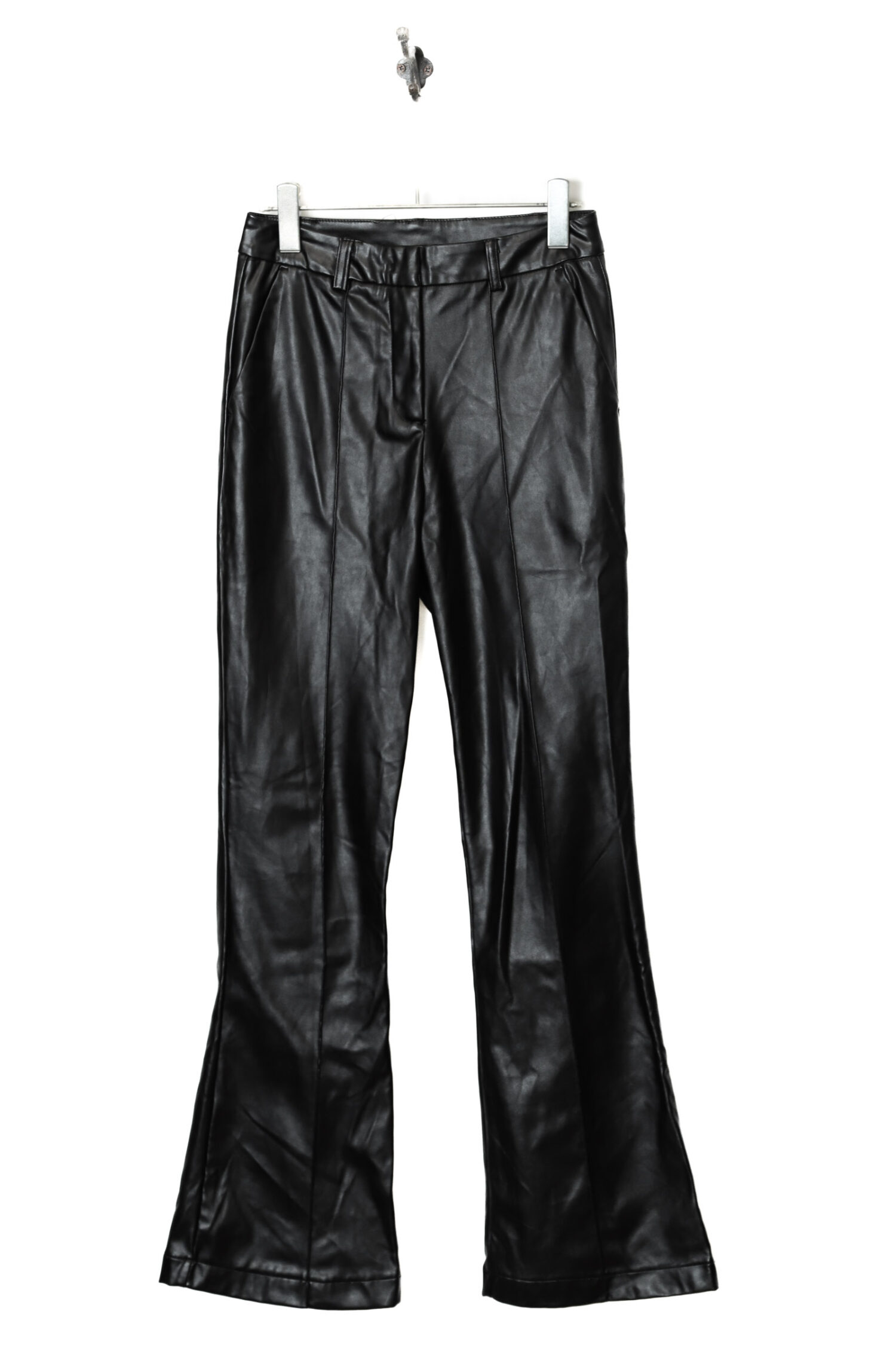 VINTAGE FAKE LEATHER FLARE PANTS/W66