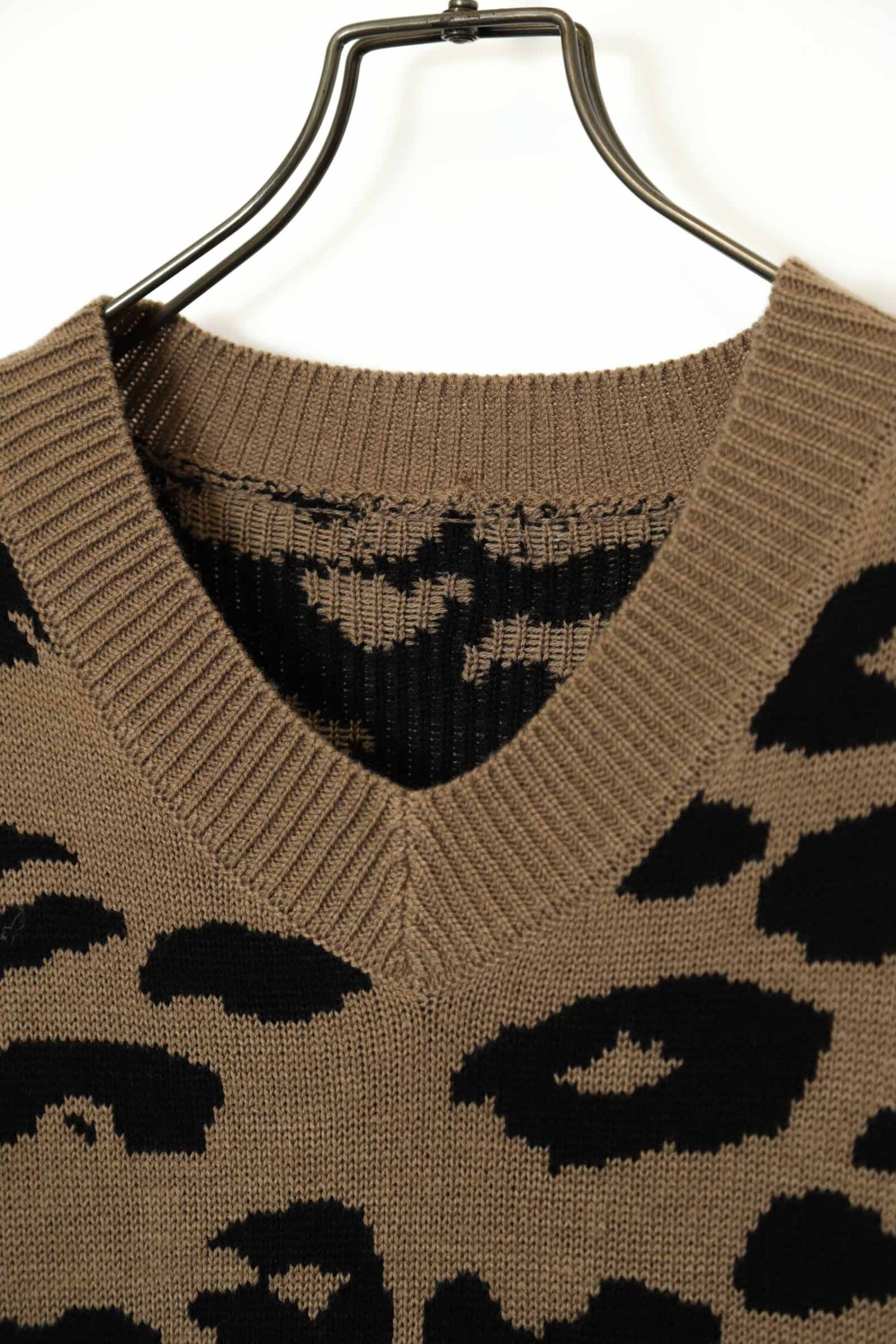 Alternative view of VINTAGE PATTERN KNITED SWEATER/XL