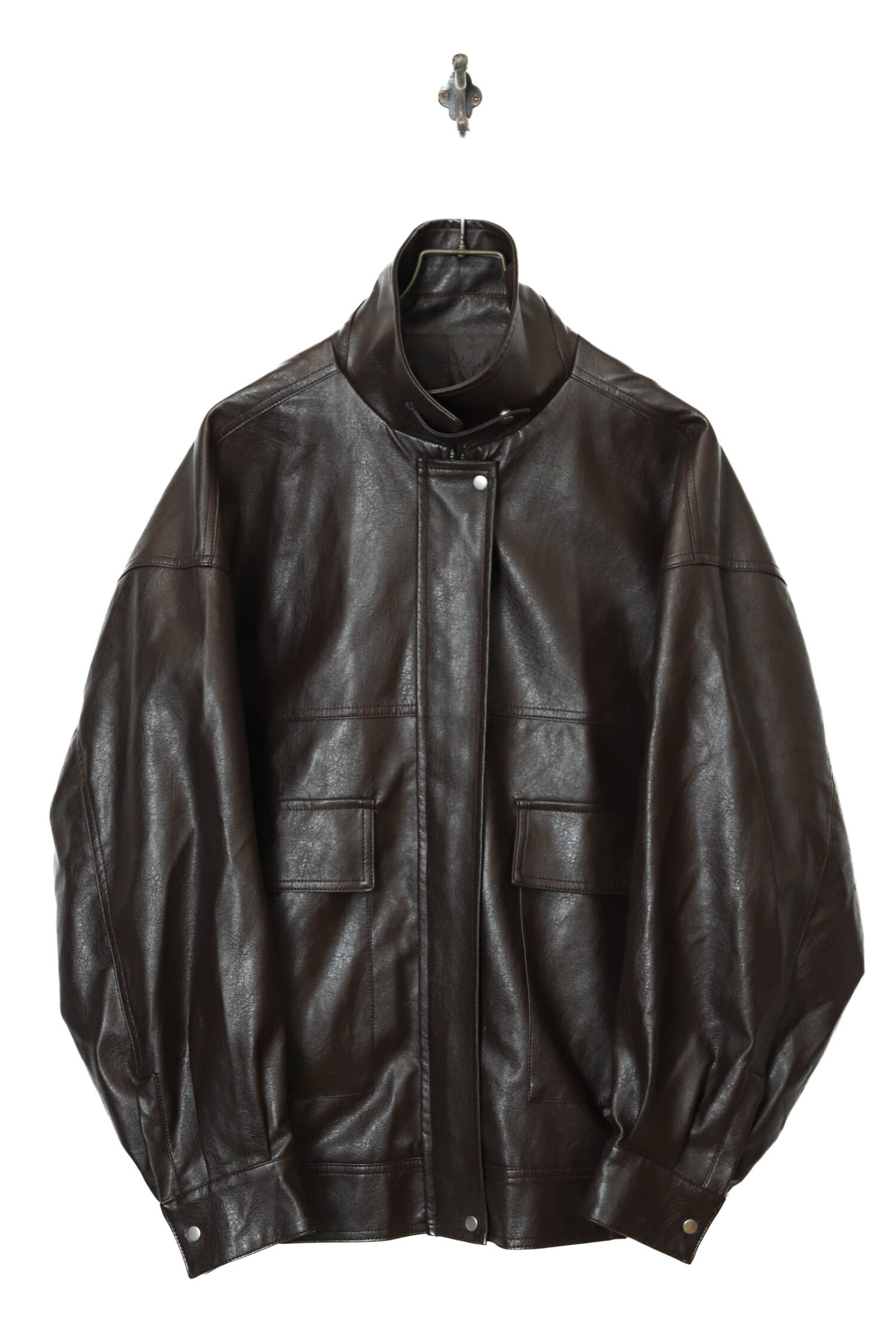 VINTAGE FAKE LEATHER JACKET/XL