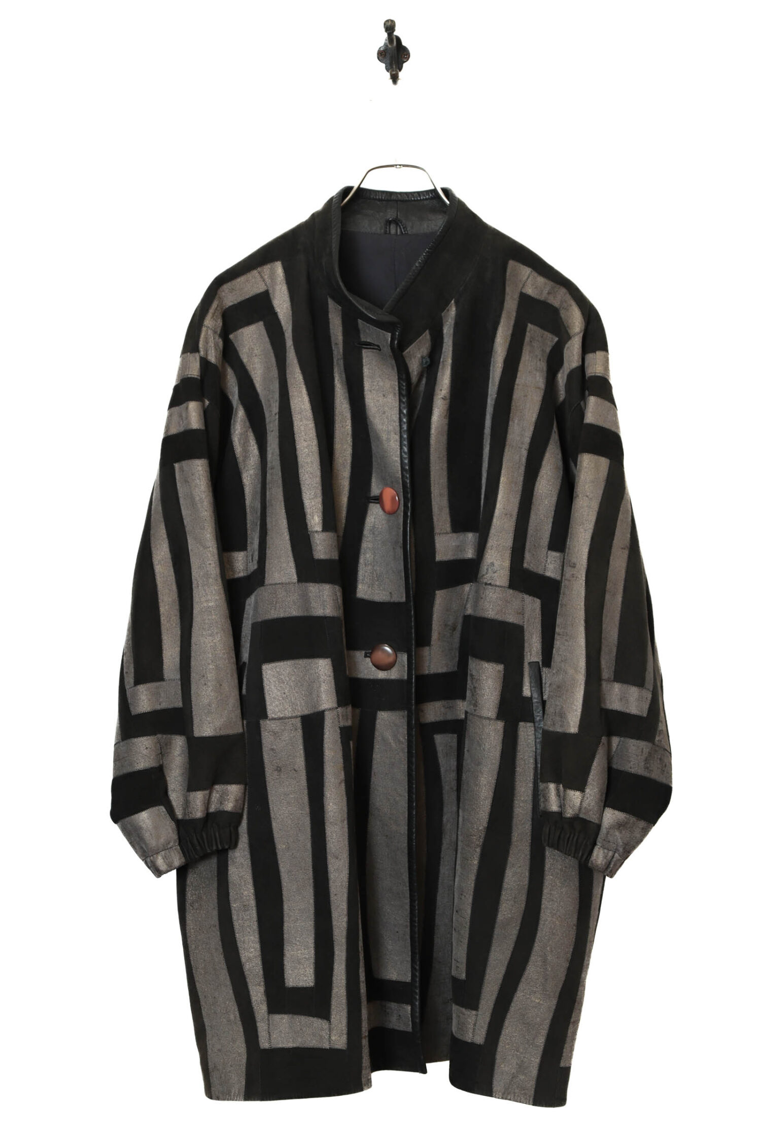 VINTAGE SHEEP LEATHER DESIGN JACKET/XL