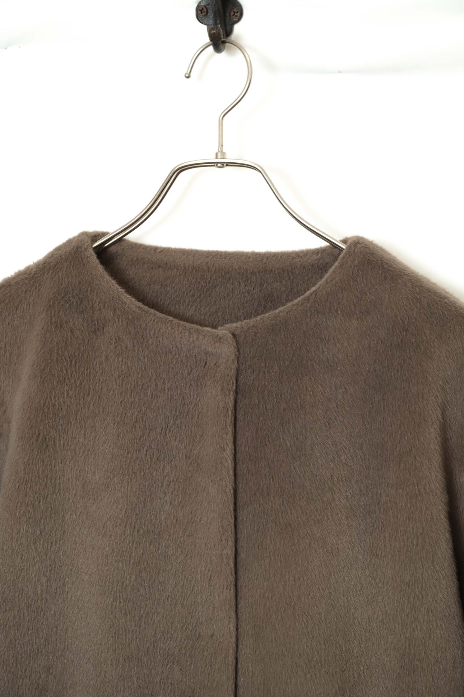 Alternative view of VINTAGE COLLARLESS BOA JACKET/M