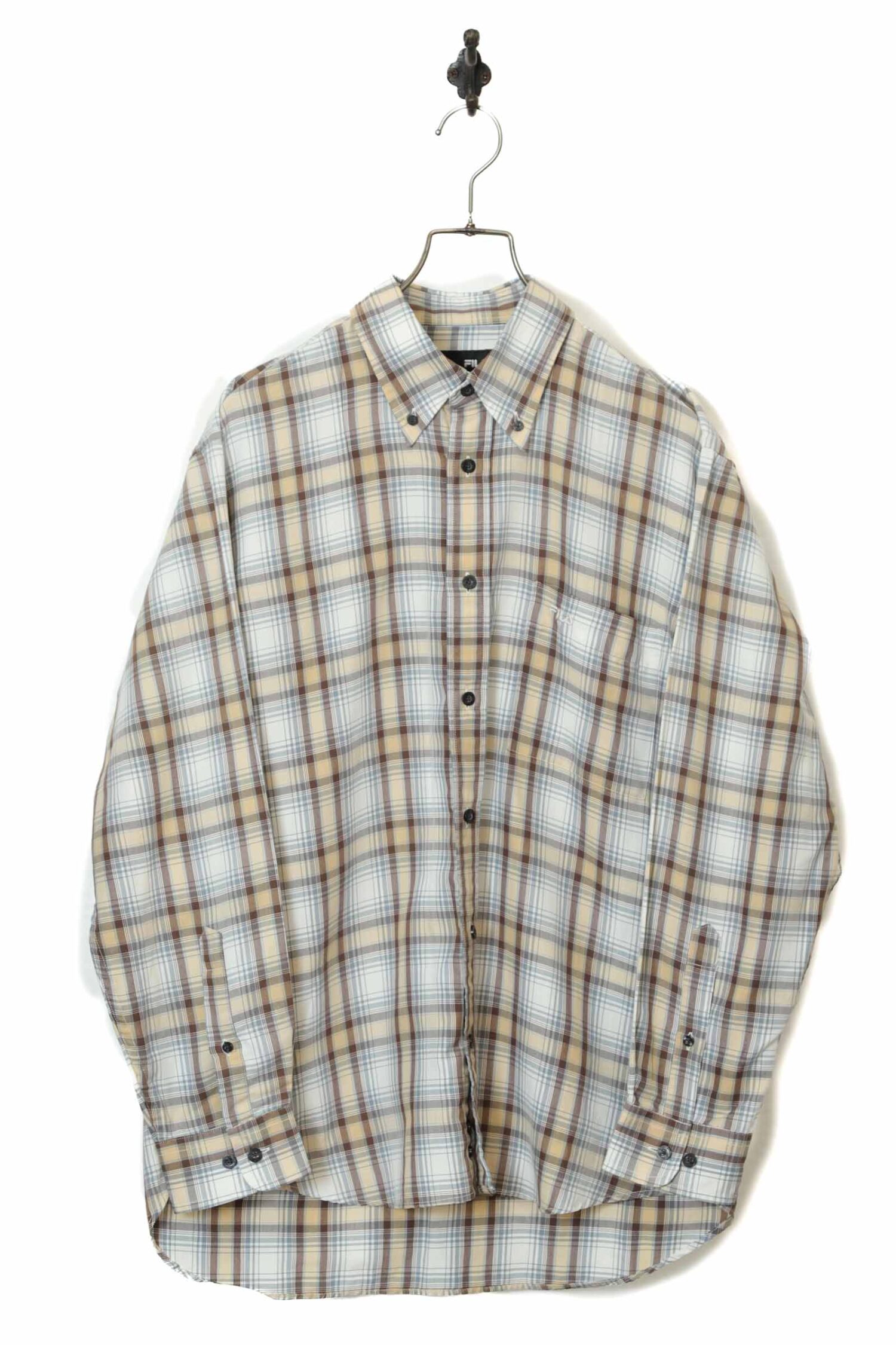 USED FILA CHECK PATTERN SHIRT/L