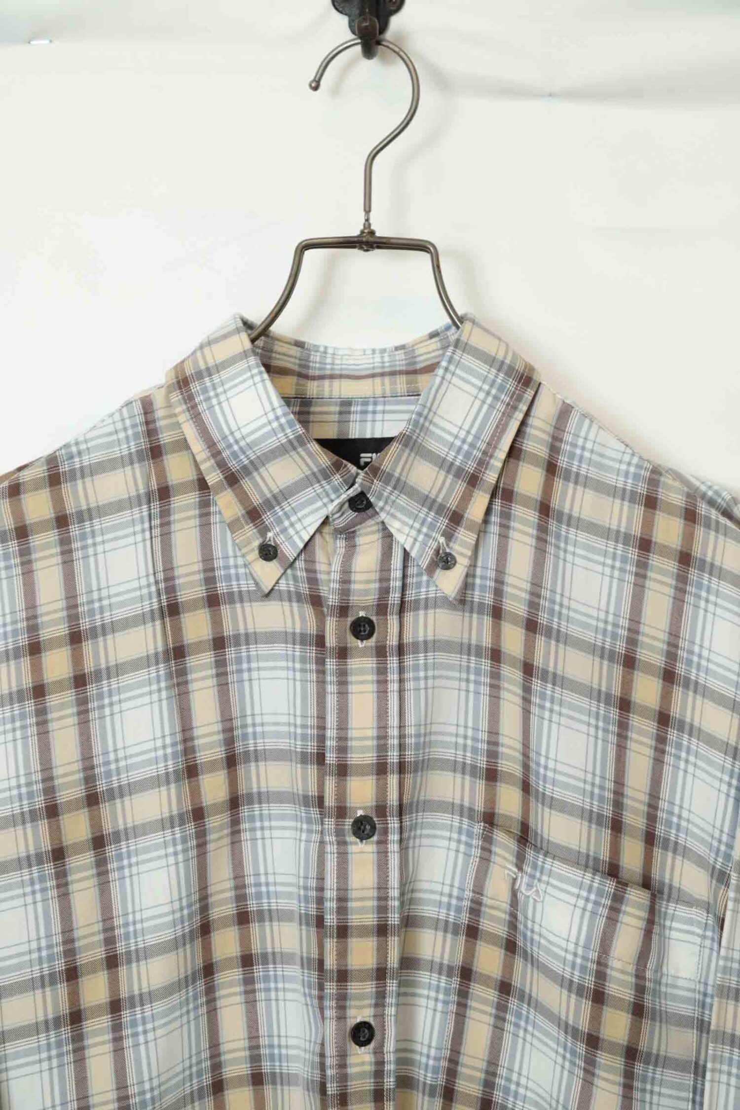 Alternative view of USED FILA CHECK PATTERN SHIRT/L