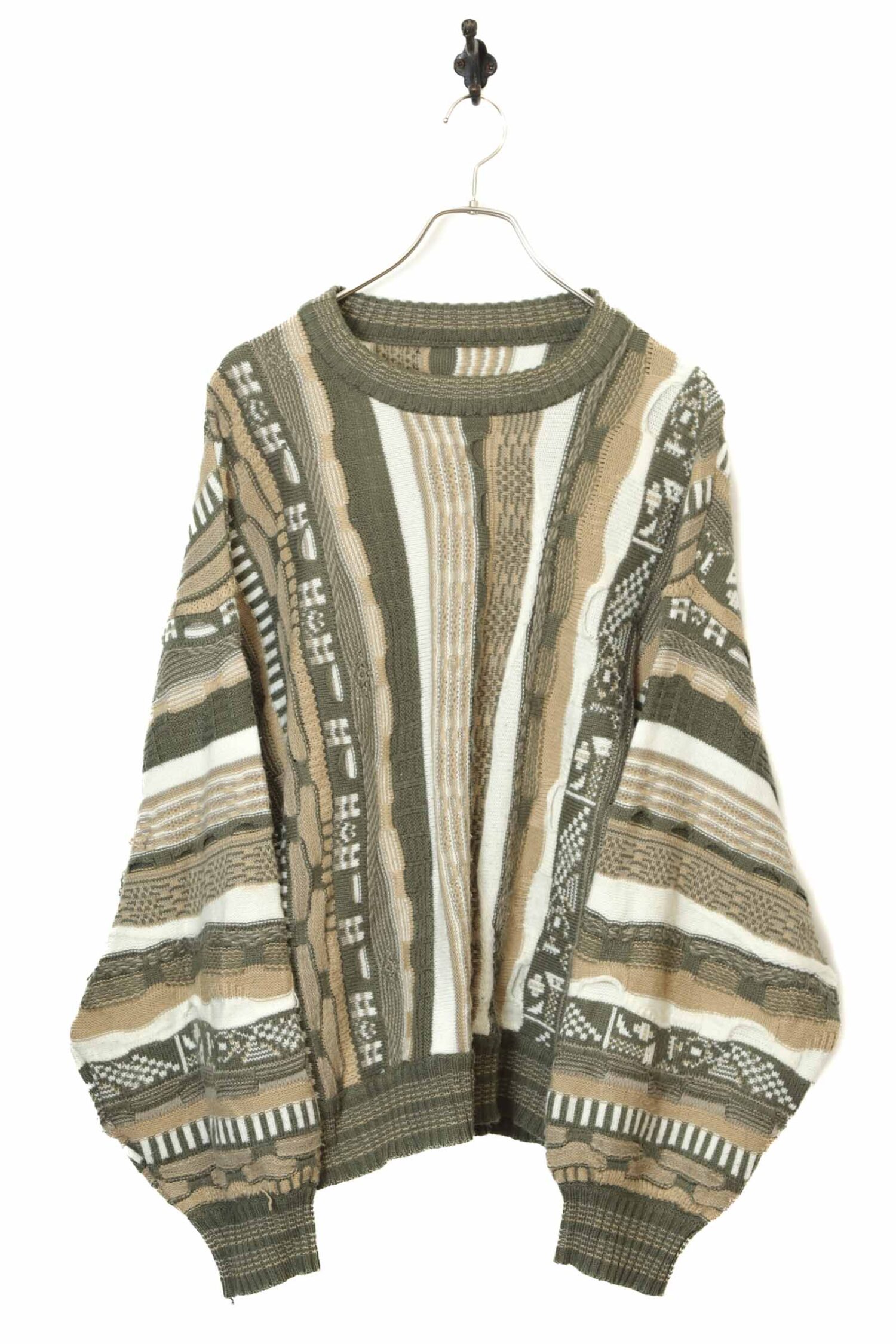VINTAGE 3D KNITED SWEATER/XL