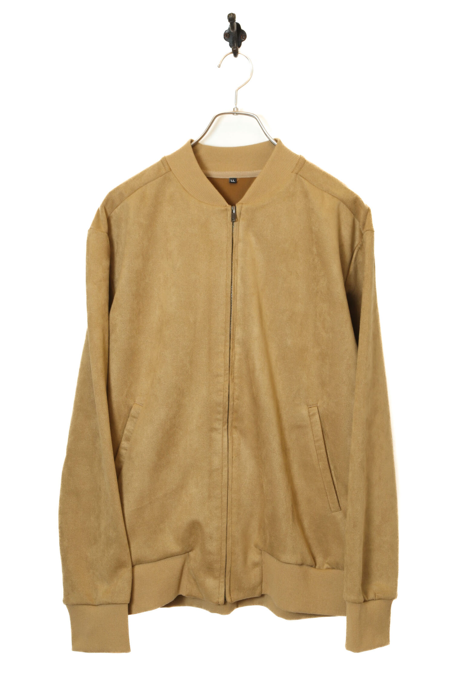 VINTAGE FAKE SUEDE BOMBER JACKET/L