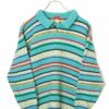USED KENZO PATTERN KNITED SWEATER/MADE IN ENGLAND/M