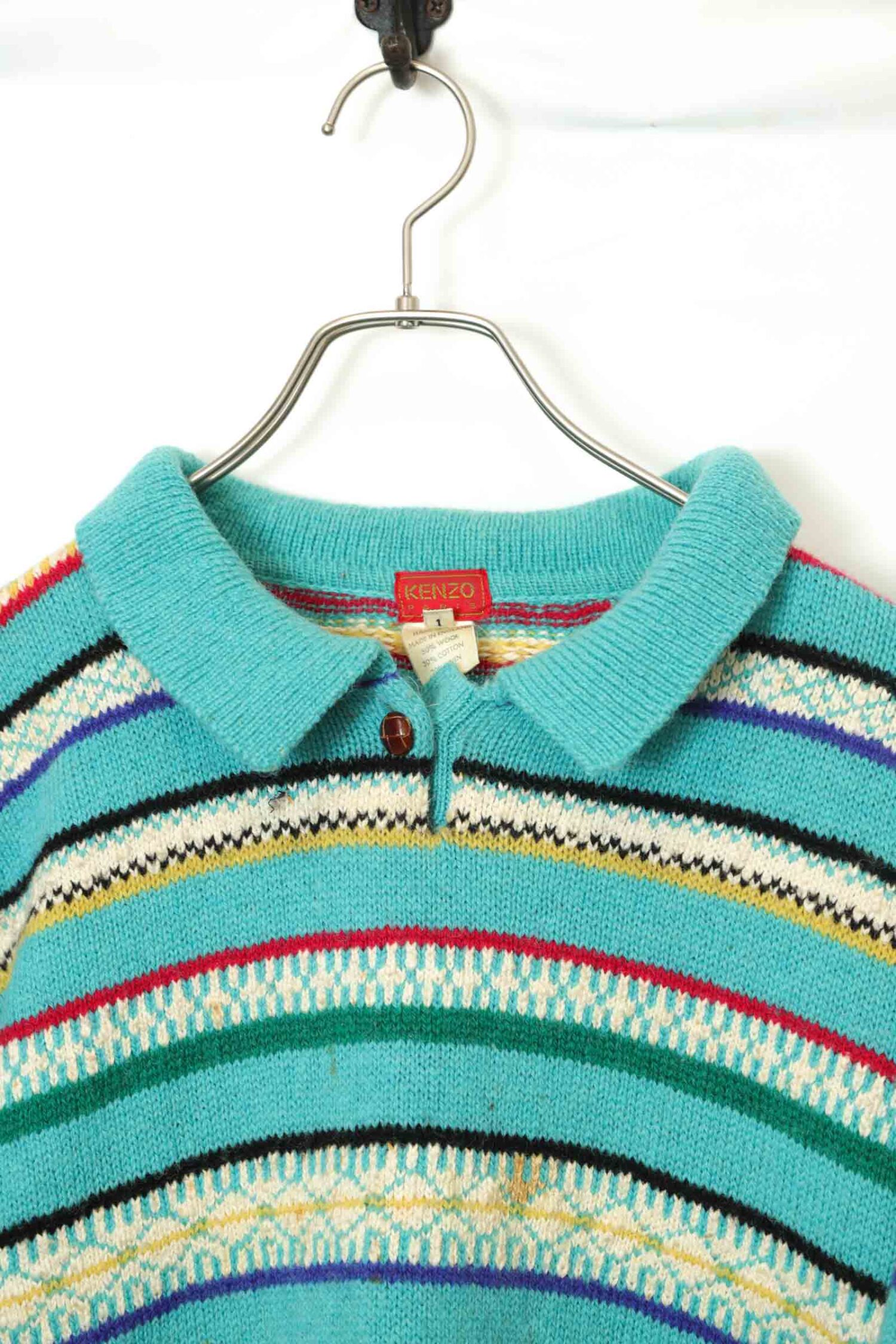 Alternative view of USED KENZO PATTERN KNITED SWEATER/MADE IN ENGLAND/M