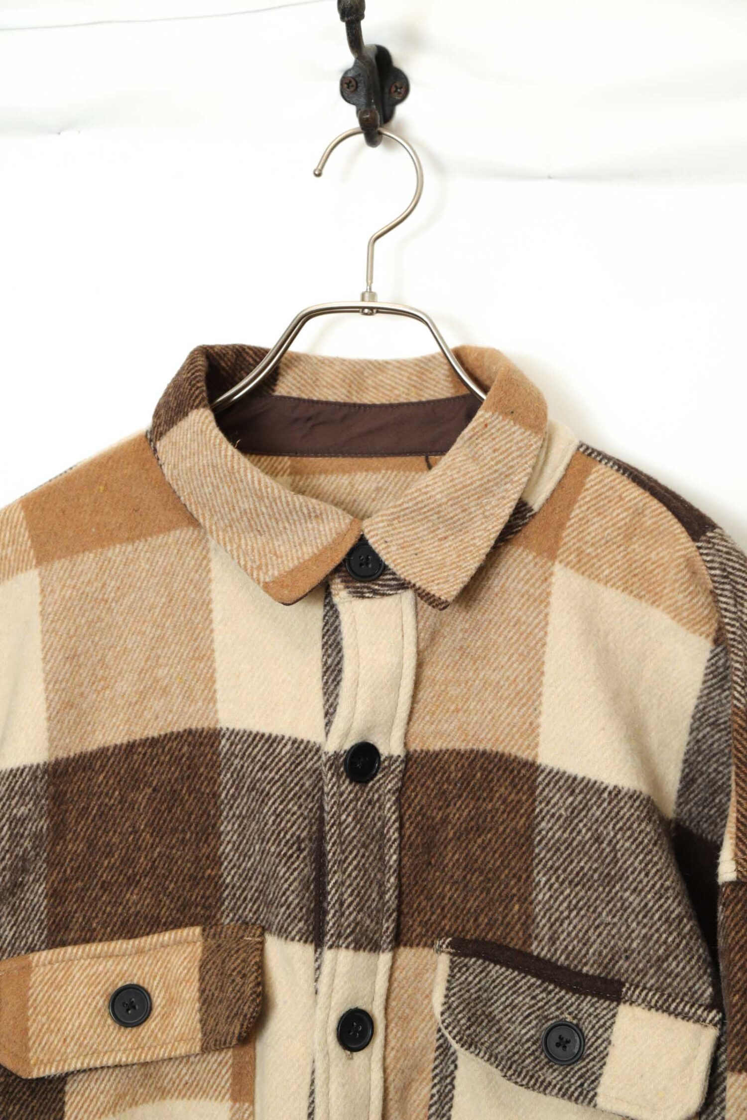Alternative view of VINTAGE WOOLY CHECK PATTERN CPO JACKET/XL