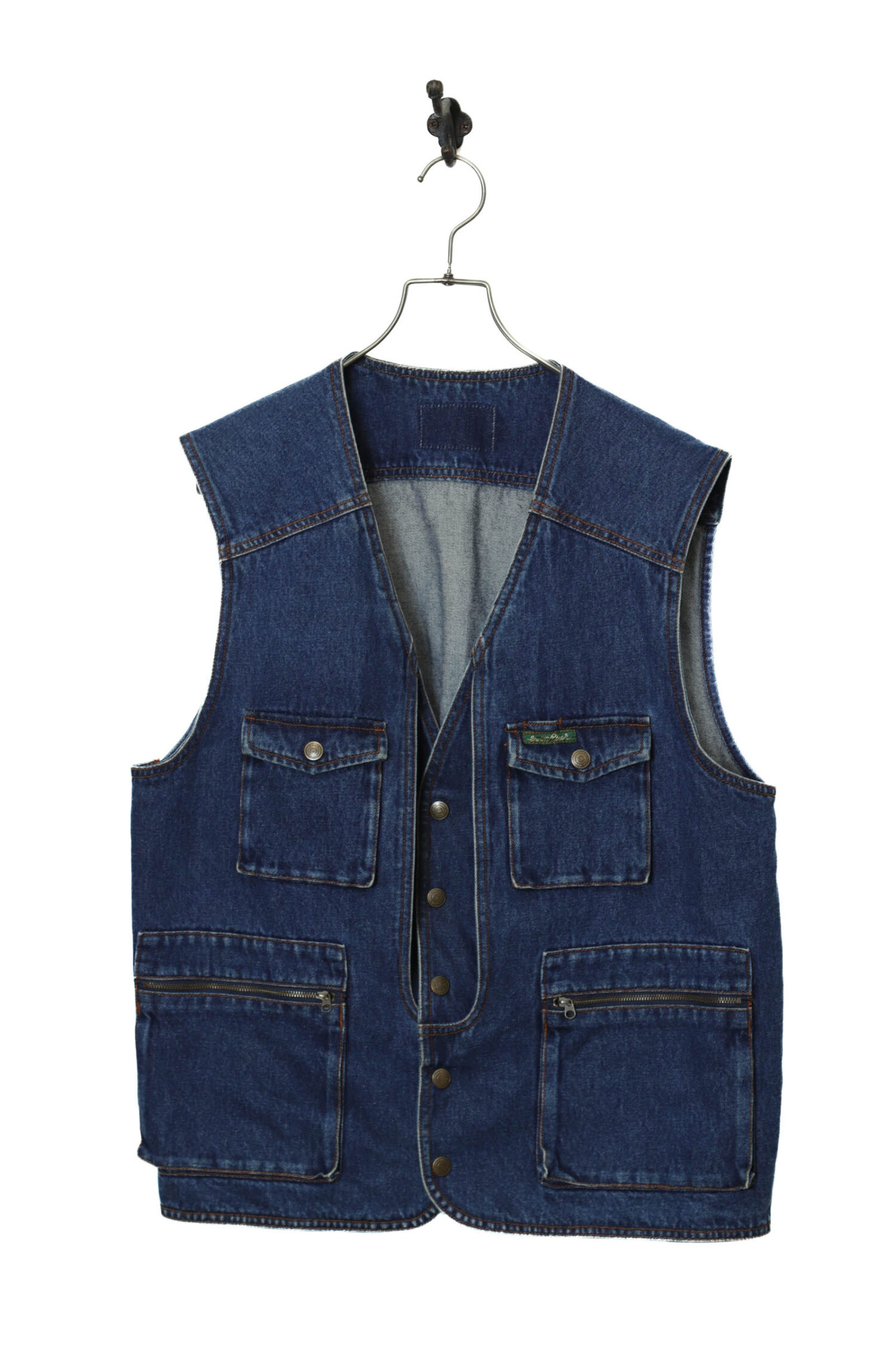 VINTAGE UTILITY DENIM VEST/L