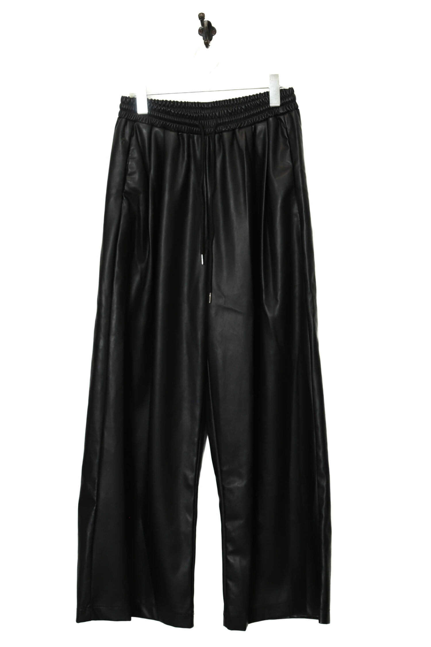 VINTAGE FAKE LEATHER WIDE FLARE PANTS/W60-82