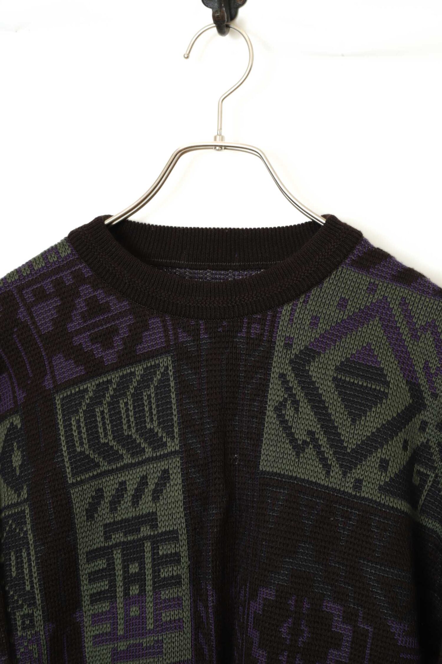 Alternative view of VINTAGE PATTERN KNITED SWEATER/L